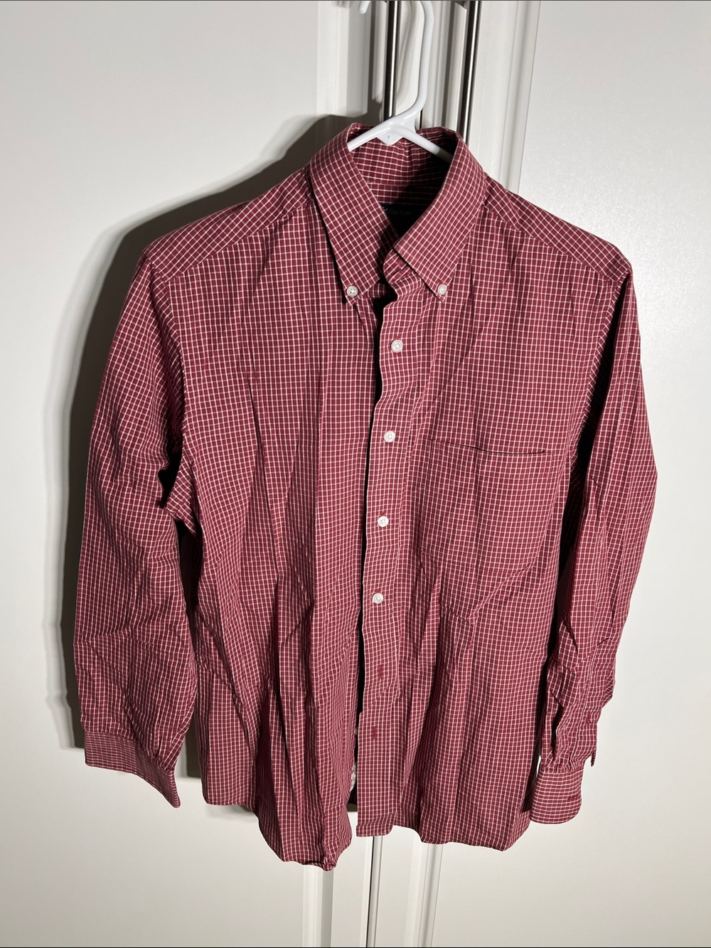 croft & barrow Men's Burgundy Check Button-Down Shirt